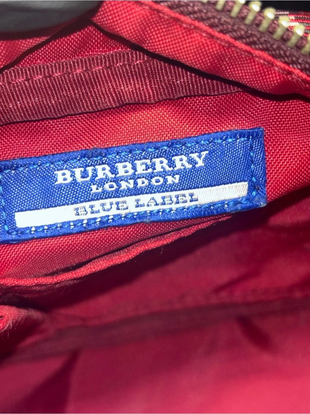 Burberry Maroon Nova Check Camera Bag Crossbody Great Condition